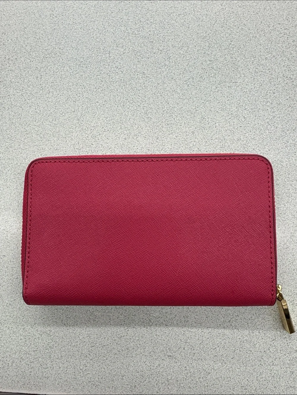 Tory Burch Robinson Mini Continental Wallet in Dark Peony with Gold Logo